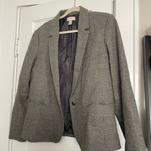 LOFT Brown Plaid Blazer